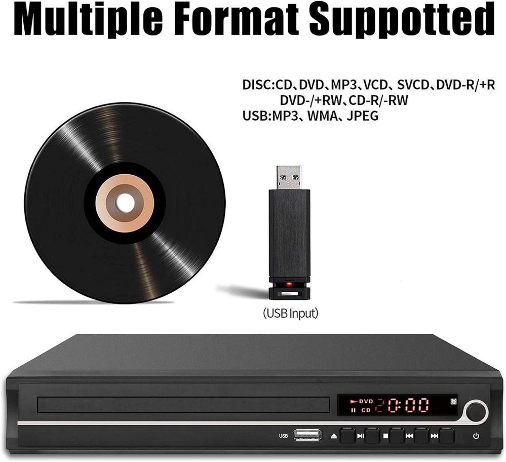 VATI Odtwarzacz DVD 1080P Full HD