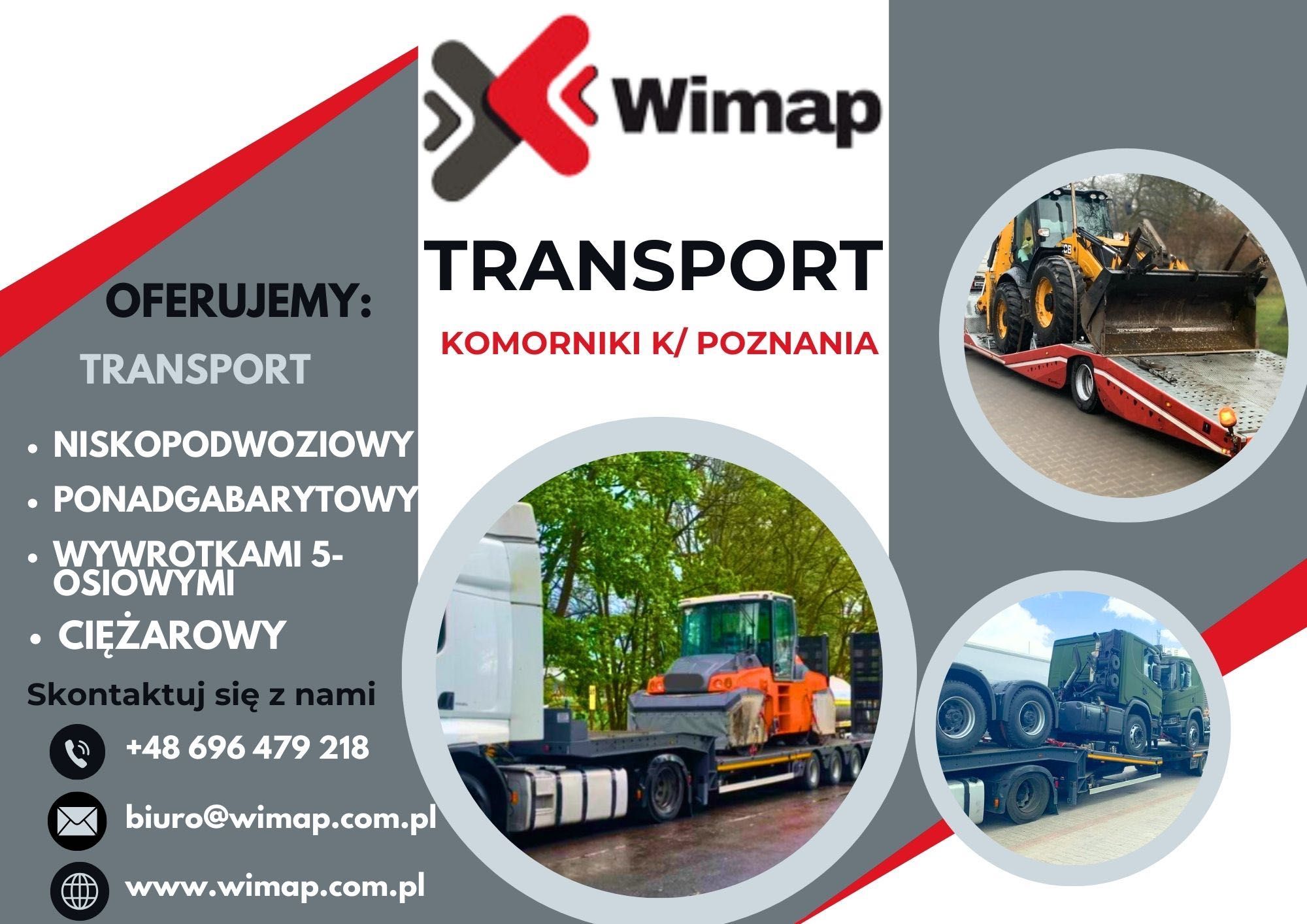 Transport Niskopodwoziowy Maszyn Budowlanych Koparek Pojazdów Poznań