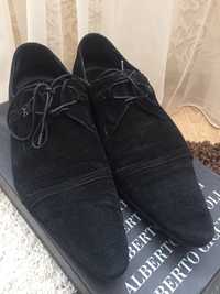 Туфли Италия оригинал состояние отличное черная замша