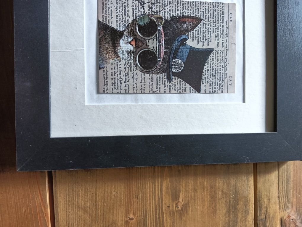 Kot loftowy obraz plakat grafika kot industrial