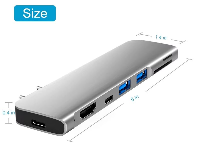 Перехідник USB C macbook apple pro 2018 2019 2020