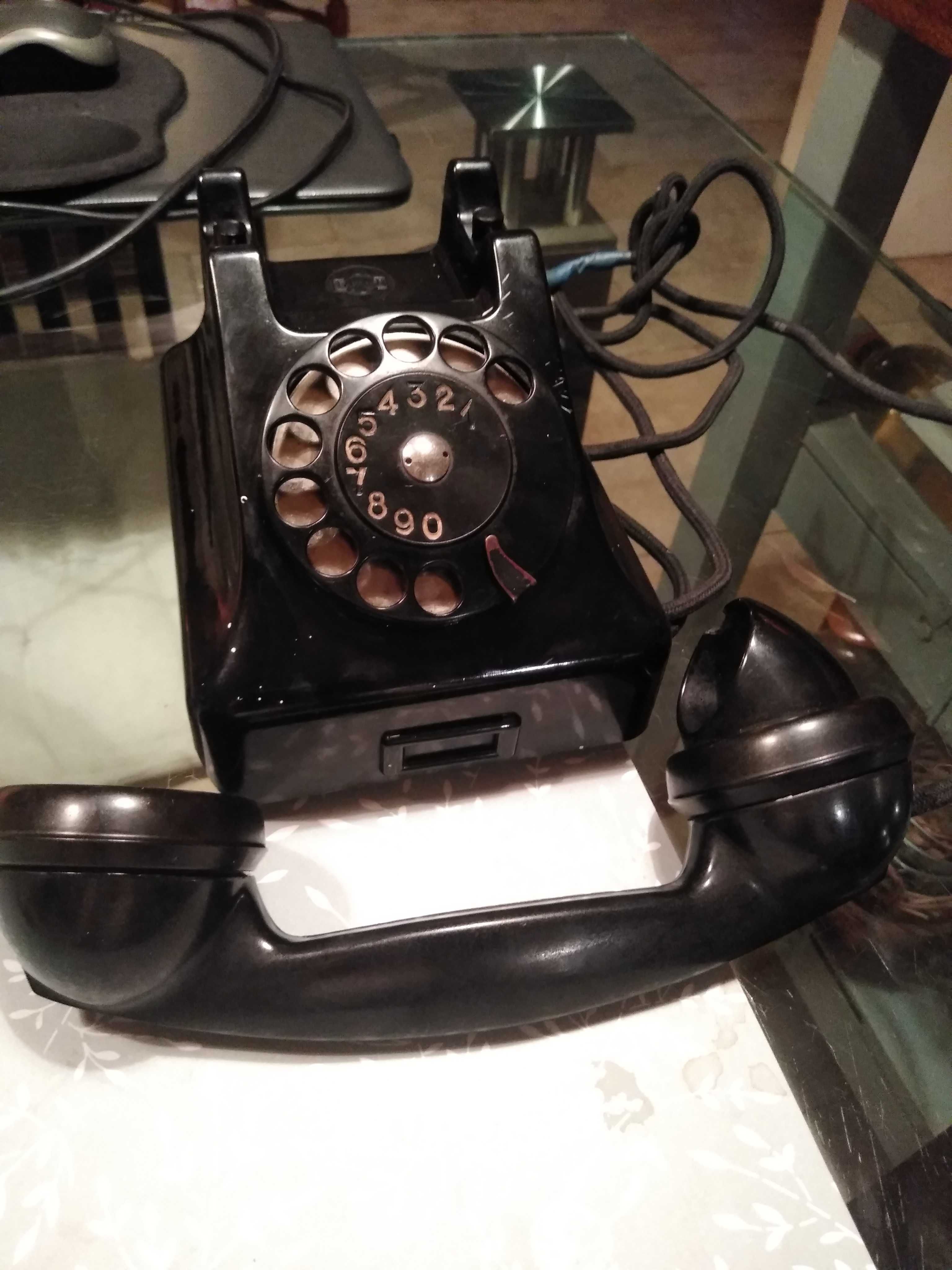 Telefon analogowy RWT -4 ebonitowy sprawny