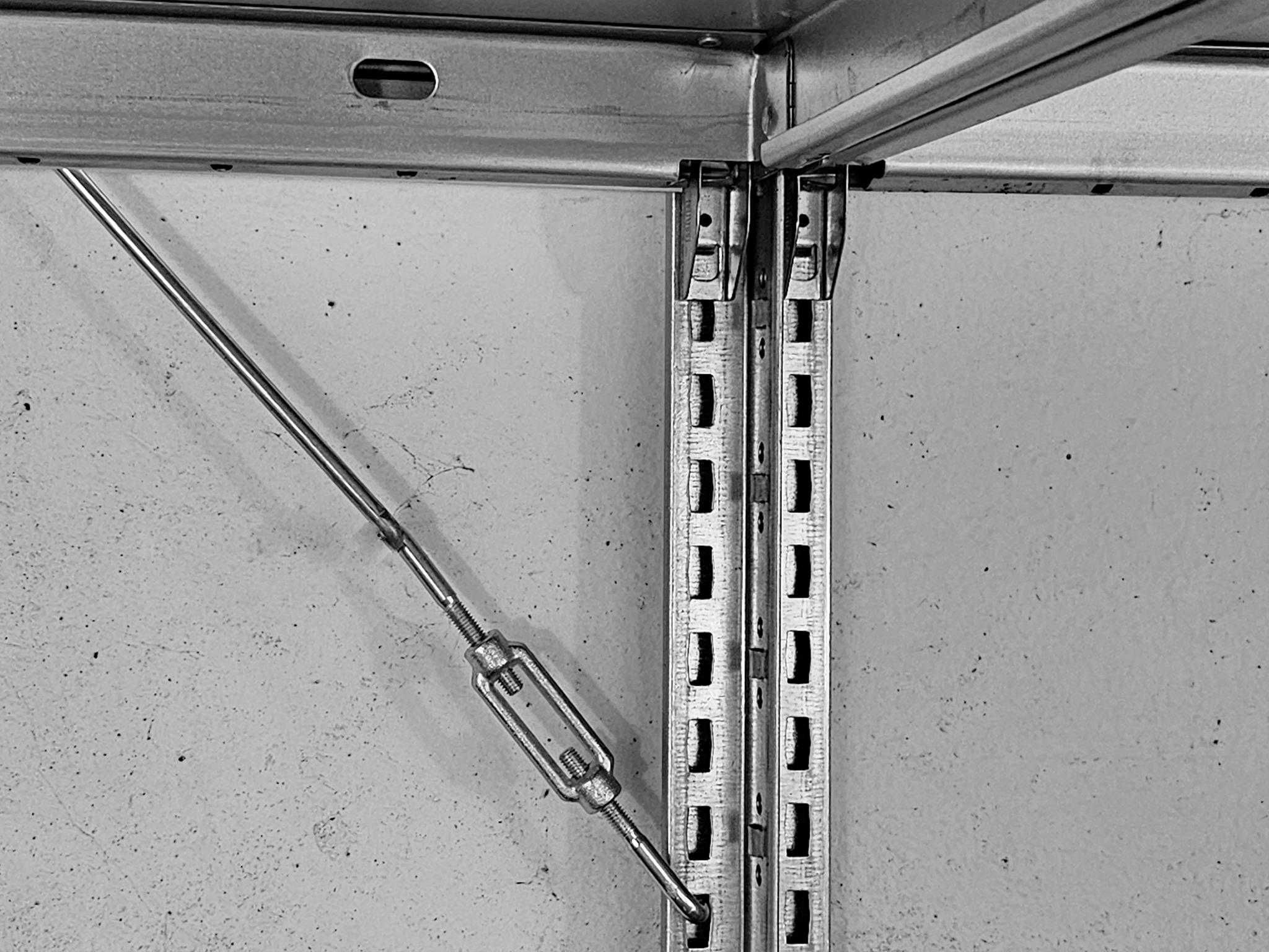 REGAŁ Metalowy 82x200x396cm/9p Magazynowy Ocynk Garaż Warsztat Piwnica