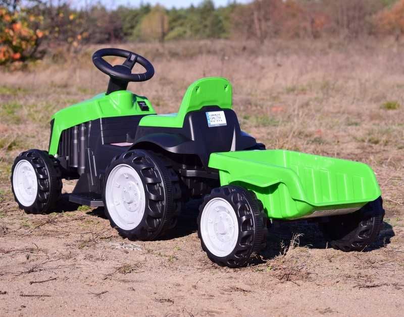 BAWIBUS.PL koparka TRAKTOR na akumulator Z PRZYCZEPĄ dla dzieci autko