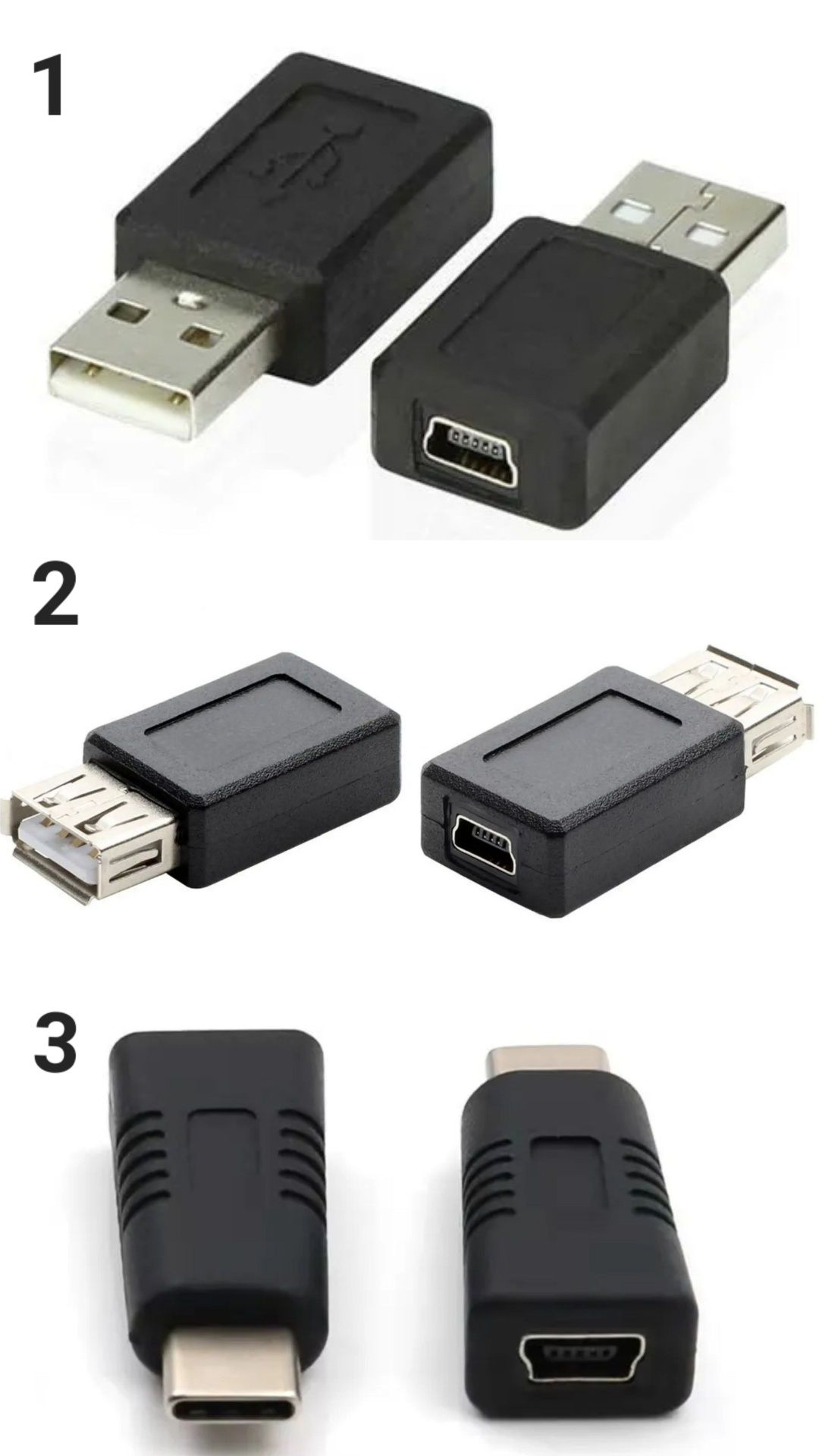 ПереХодник Type C/Mini USB, USB/Mini USB миНи юсб мама Юсб папа адаПте