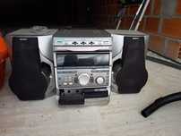 Mini system Sony – CD, rádio e duplo deck de cassetes