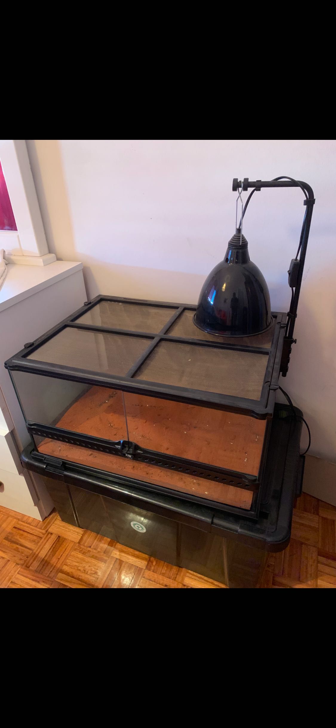 NOVO PREÇO! Terrário + acessórios Exoterra 90x45x45 COMO NOVO