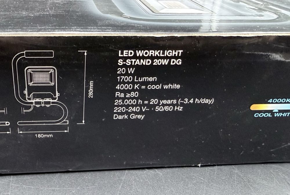 Jak Nowy. Naświetlacz LEDVANCE przenośny 20w 4000K S-STAND IP65