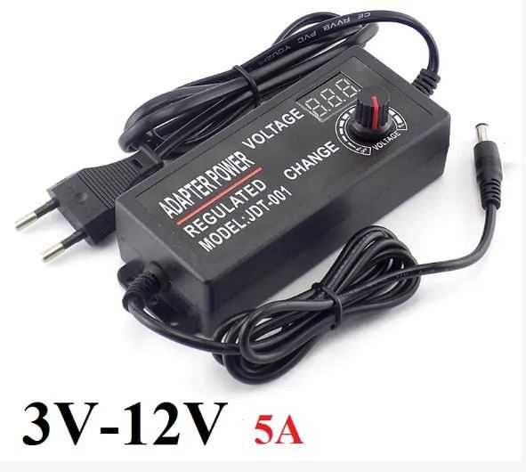 Регульований блок живлення AC 220 V / DC 3 V-12 V / 5 А