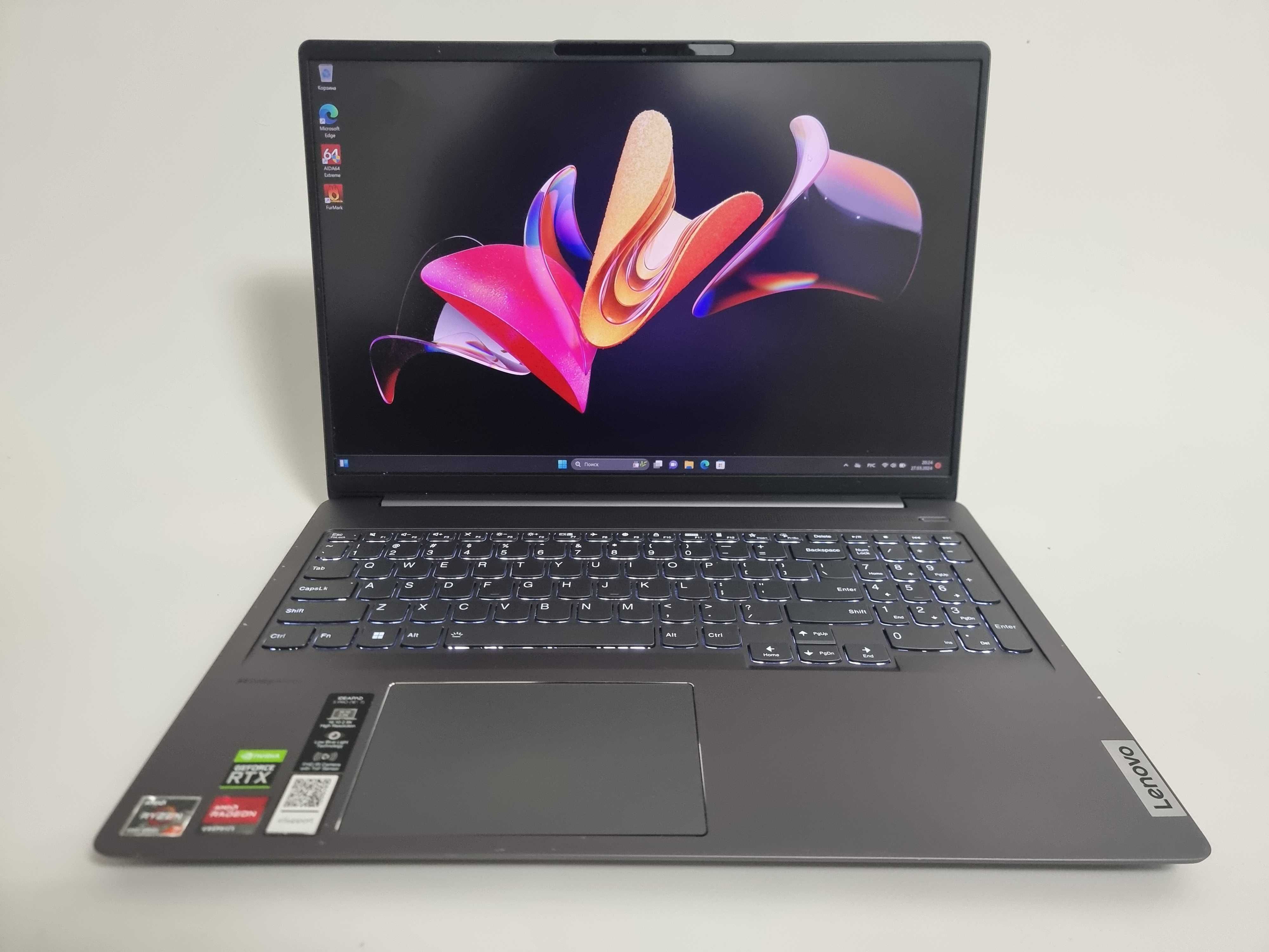 Lenovo Ideapad 5 PRO R7 6800HS/RTX 3050/RAM 16GB/SSD 512GB/WQXGA 120Hz