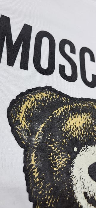 Biała koszulka męska t-shirt bawełna premium logo miś tous L