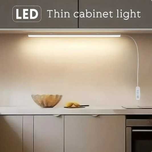 Lampa LED pod szafkę USB przyciemnianie 3 kolory na magnes nocna kuche