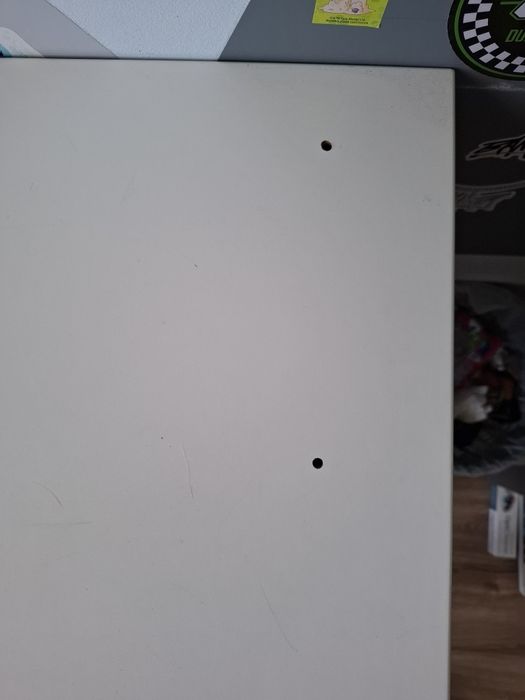 Biurko białe 60 x110 cm skandynawskie drewno