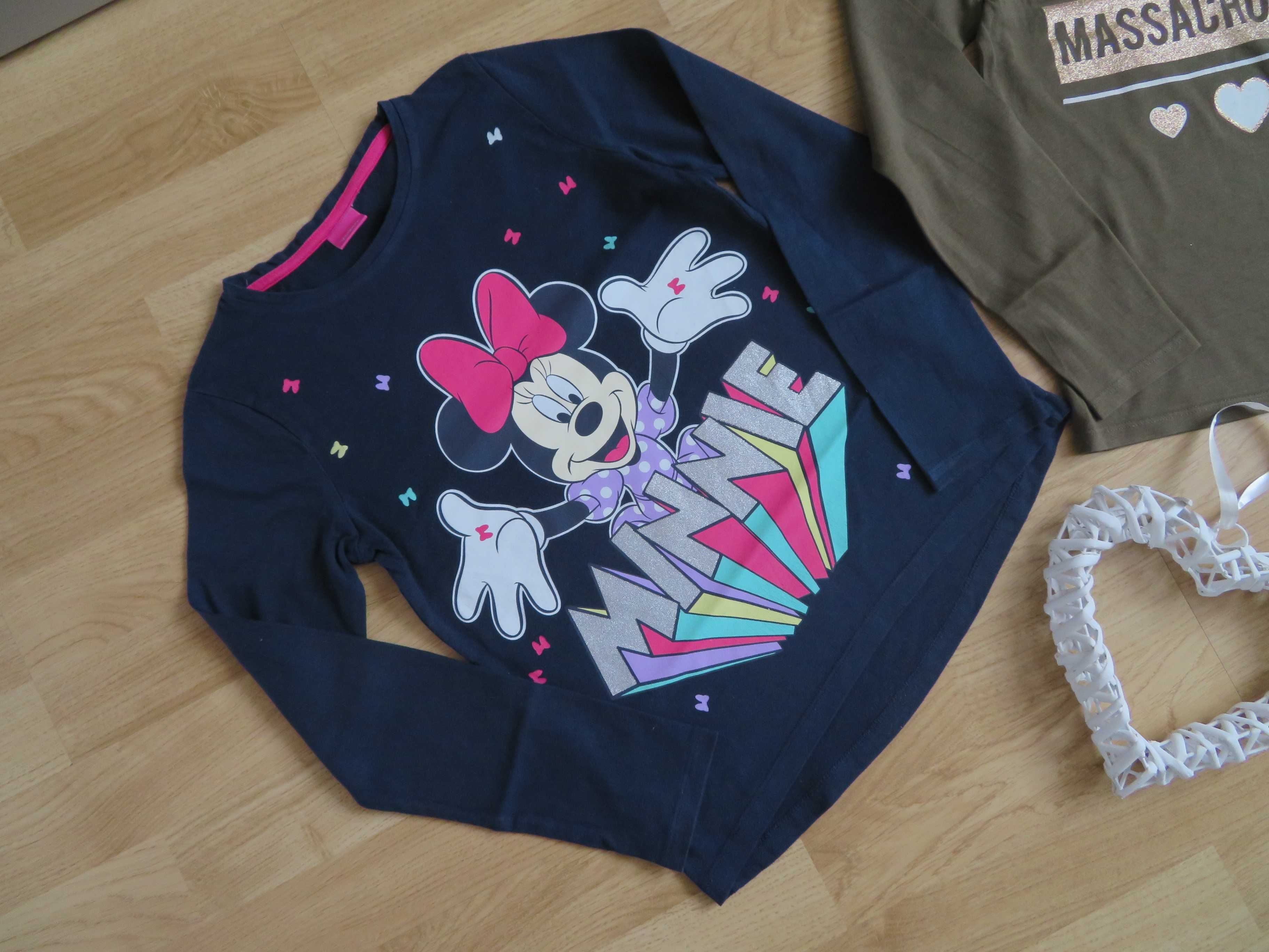 PRIMARK DISNEY Minnie ZESTAW 2x bluzka długi rękaw dziewczęca, BDB 140