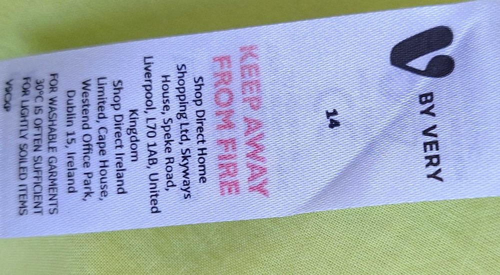 Limonkowa bawełniana krótka sukienka V by Very