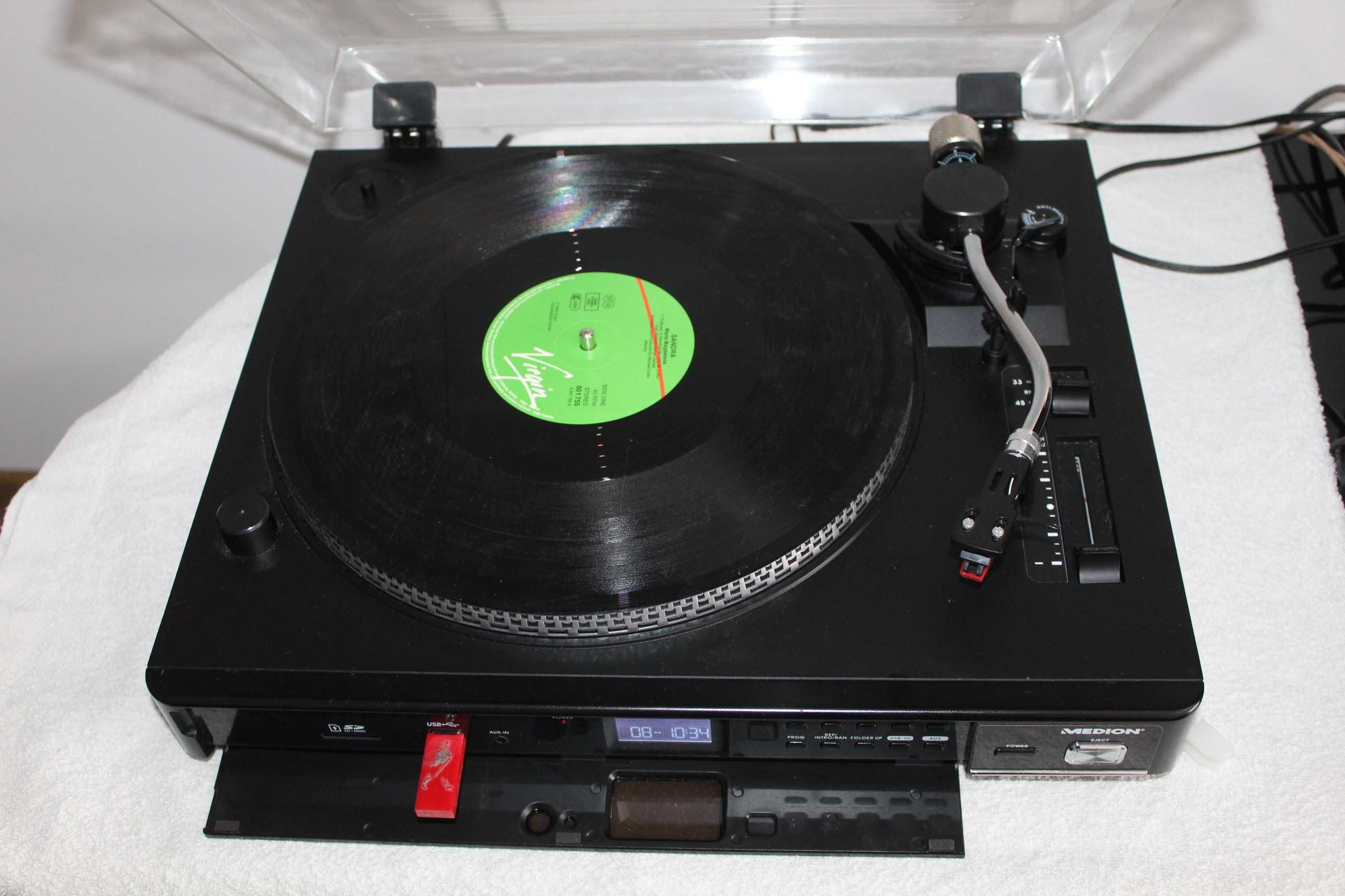 MEDION Gramofon adapter na winyle z funkcją USB AUX SD