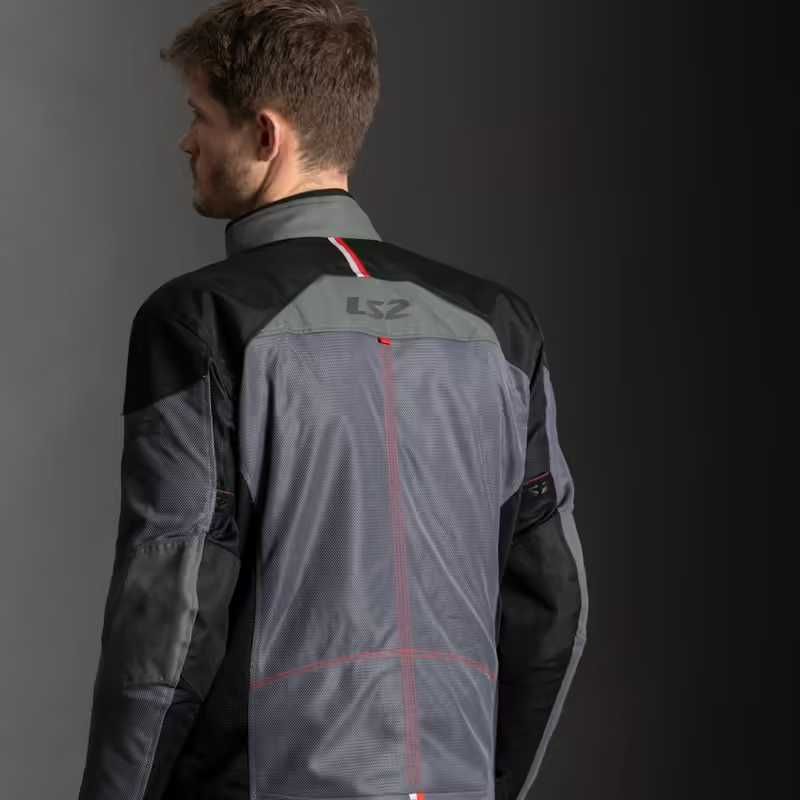 Літня мото куртка LS2 ALBA M XL XXL Сіра та світло сіра