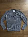 Szary (melanz) sweter Hollister rozmiar M