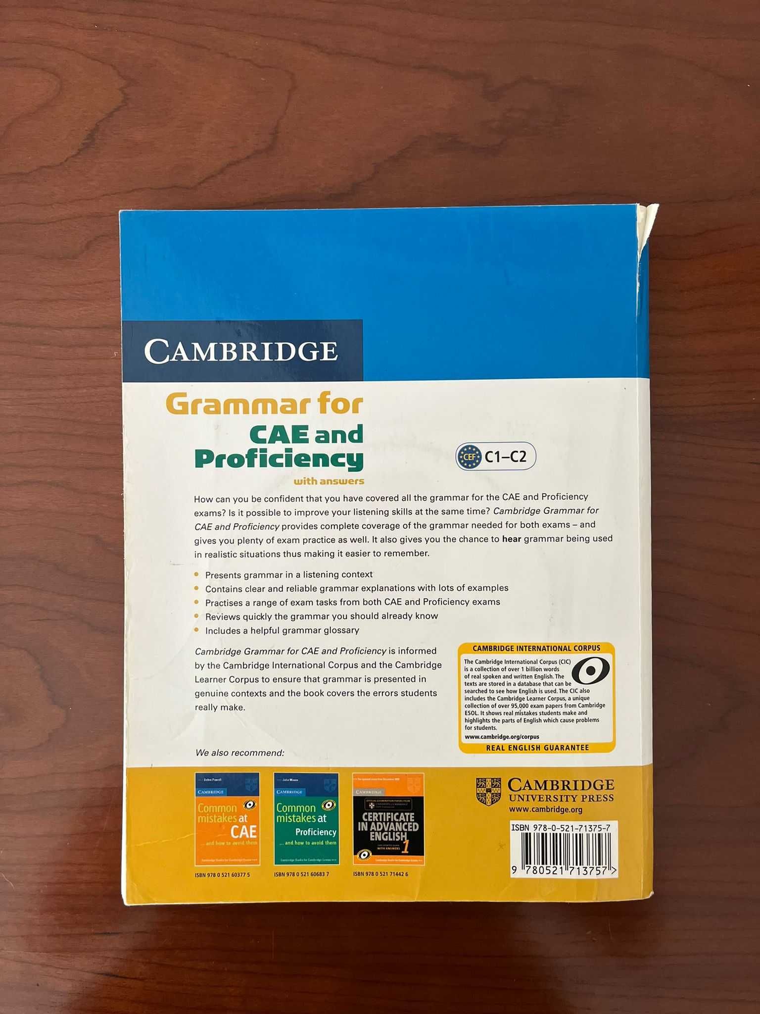 Cambridge Grammar For Cae And Proficiency With Answers + Audio Cds