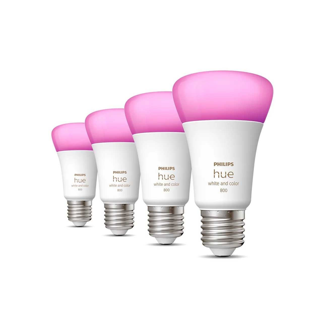 PHILIPS HUE Pack 4 Lâmpadas E27 White & Color