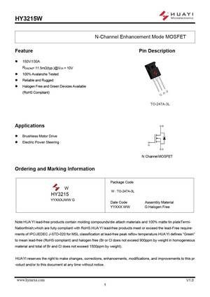 Полевой транзистор HY3215W MOSFET