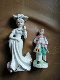 Figuras em Porcelana "Dama" e "Músico"