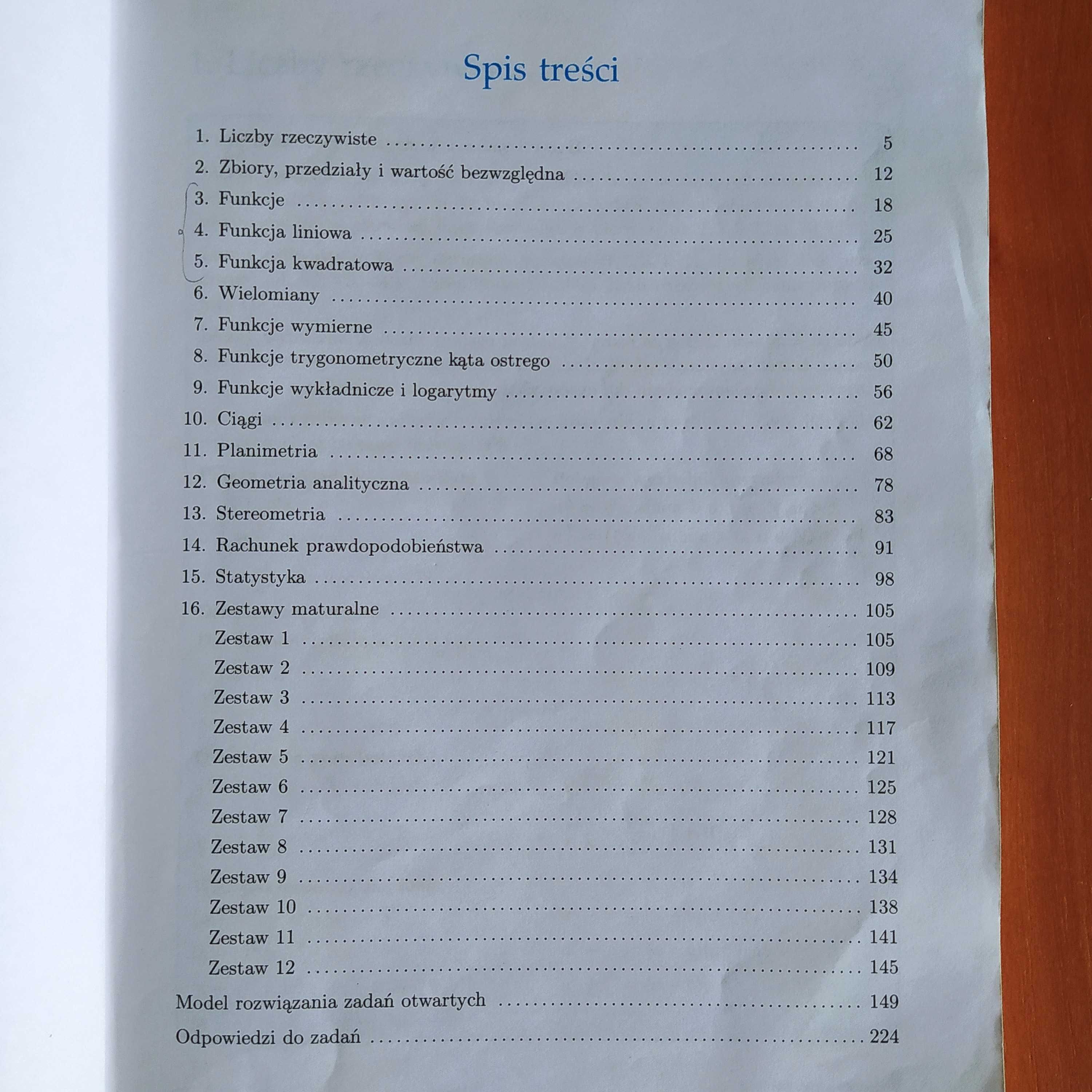 Książka- Matematyka. Zbiór zadań maturalnych.