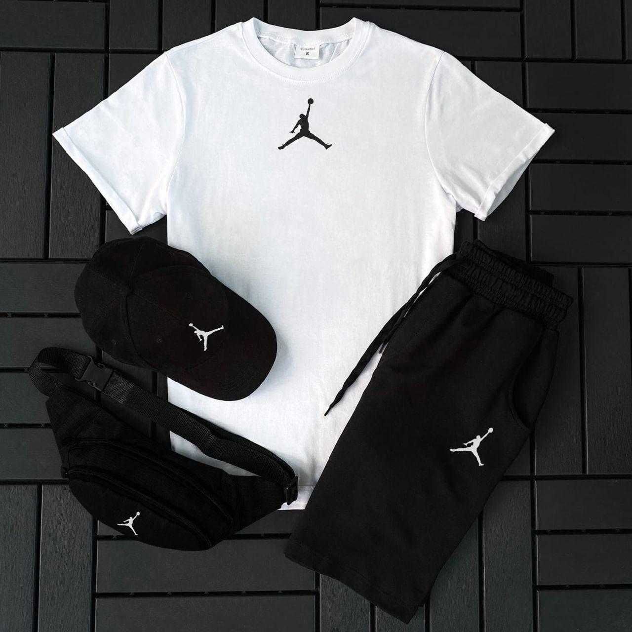 ТОП! Чоловічий спортивний костюм на літо Jordan футболка+шорти Джордан