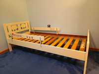 Łóżko dziecięce z barierką, biały, 70x160 cm, KRITTER Ikea