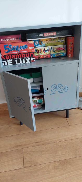 Szafka RTV komoda, malowana PRL