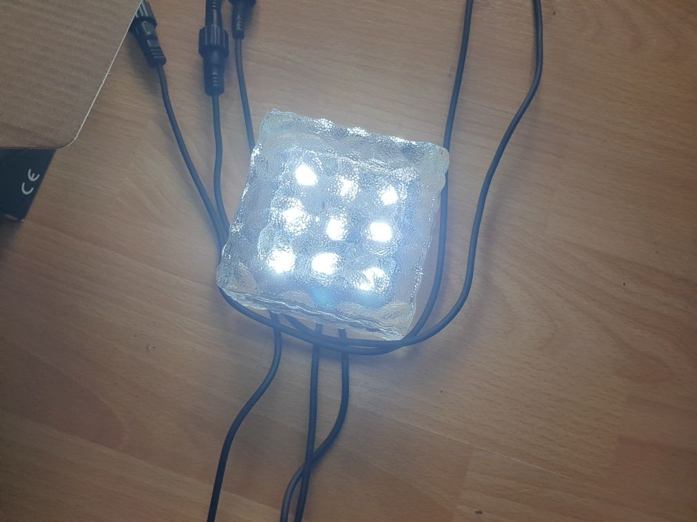 Lampa ogrodowa, kostka 10x10x5cm led 12szt