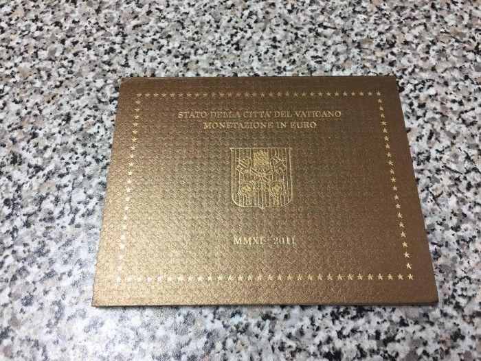 Carteira moedas euros vaticano 2011 sede vacante BU