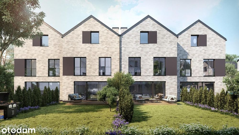 Nowoczesna willa miejska F4 wśród zieleni – ogród 220 m2