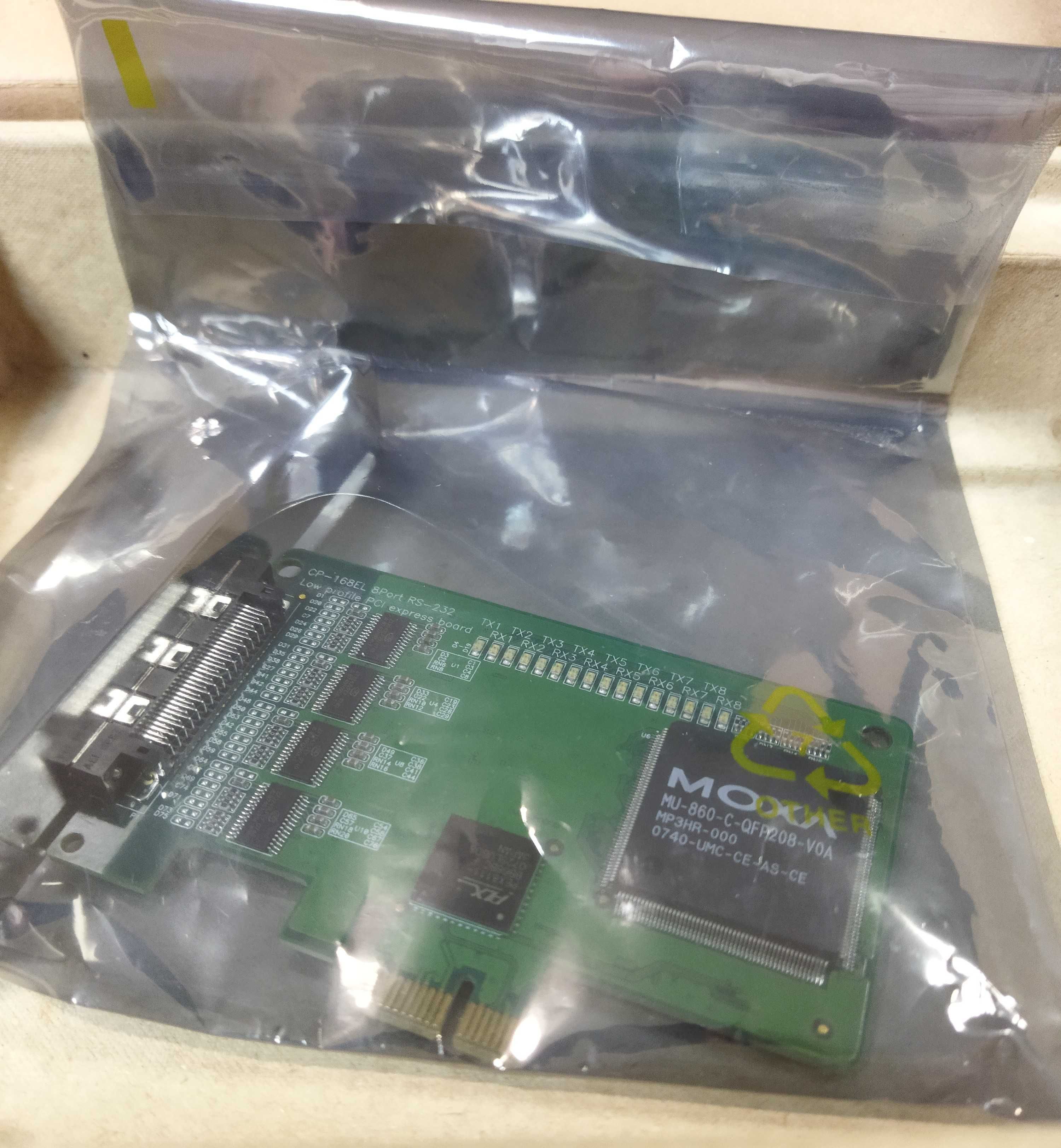 PCI плата MOXA CP-168EL ver: 1.4. на 8 портів RS232 з кабелем