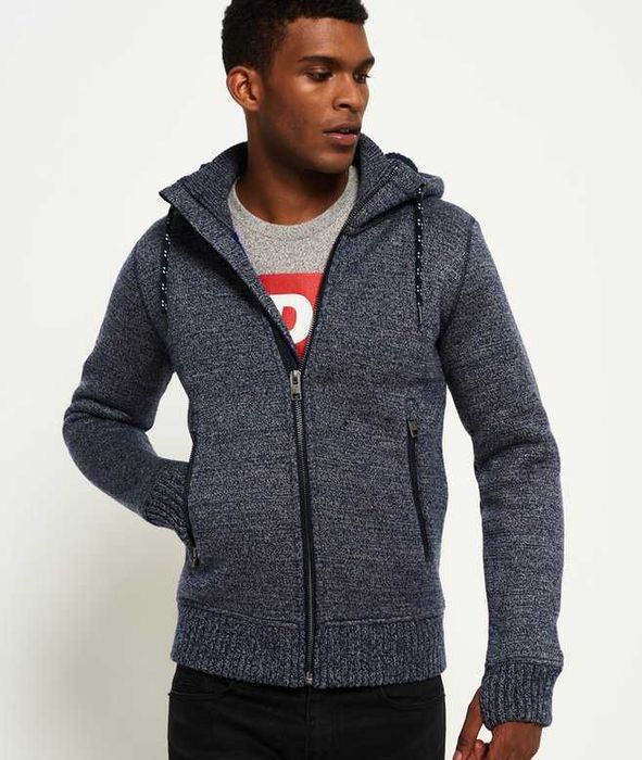 Superdry теплий зіп худі, светр, фліс, чоловічий Xs-S