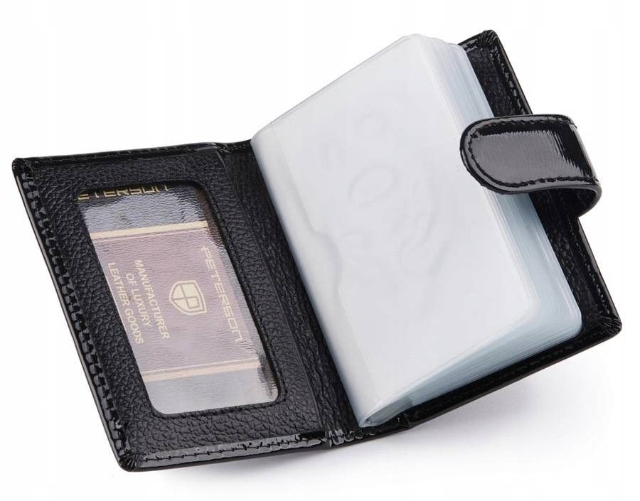 etui na dokumenty z lakierowanej skóry - peterson