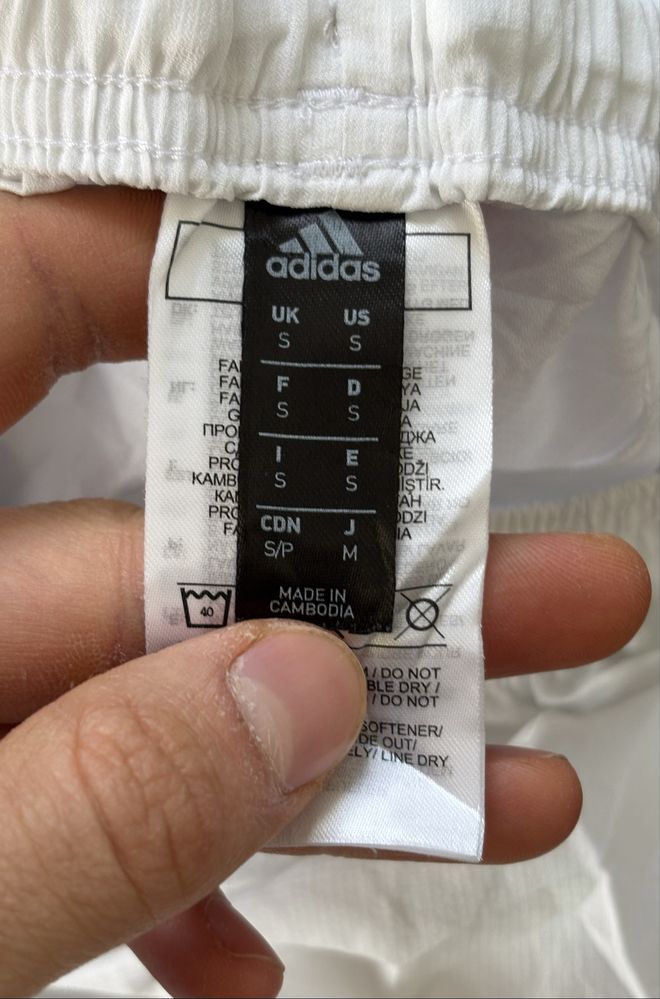 Krótkie spodenki sportowe Adidas Białe Bieganie Rozmiar S