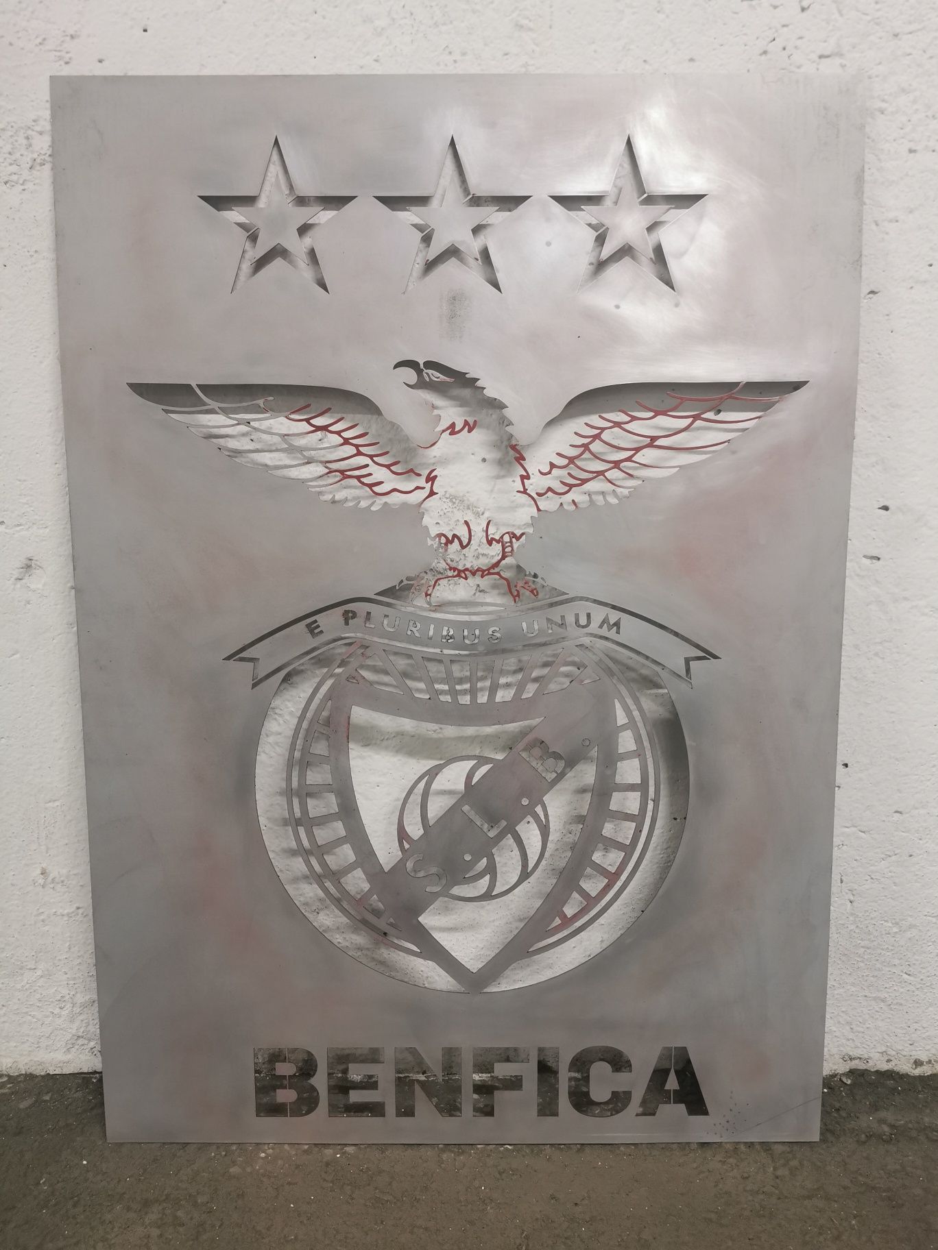 Grande Stencil em chapa Sport Lisboa e Benfica