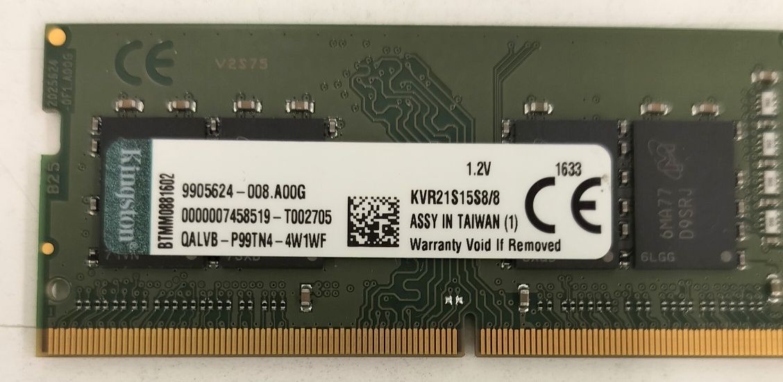 Memória RAM 8GB DDR4 para portátil