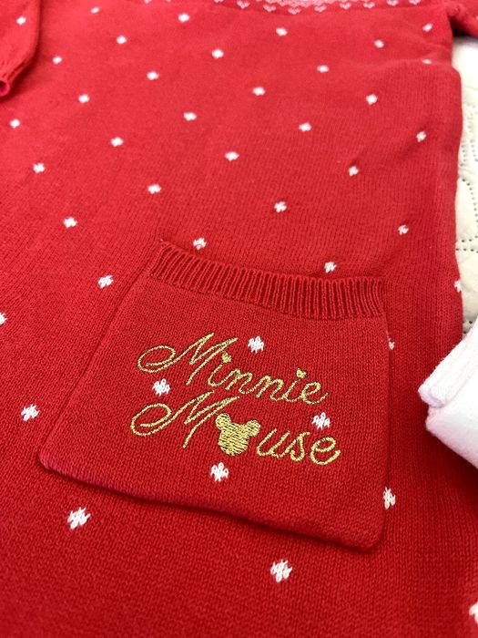 Новорічна тепленька сукня Мінні Маус з біленькими колготками