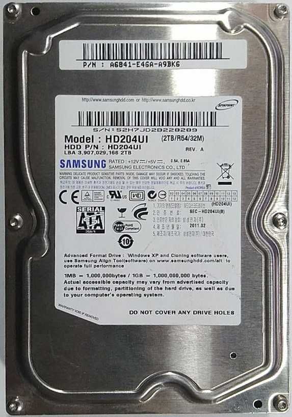 Винчестер 3.5" жесткий диск в компьютер 2Tb SATA Samsung HD204UI