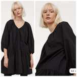 H&M XS-L czarna NOWA luźna sukienka owersizowa oversize