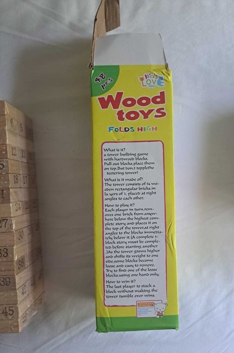 Brinquedo em Madeira - 54 peças para empilhar