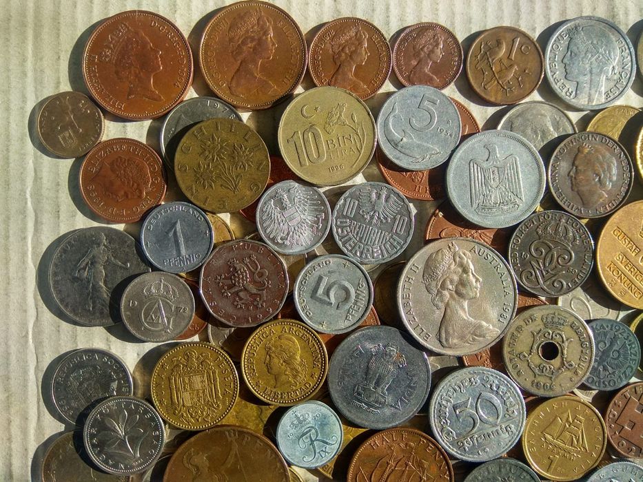 100 Монет світу БЕЗ повторів.Усі континенти.Монеты мира  набор N9