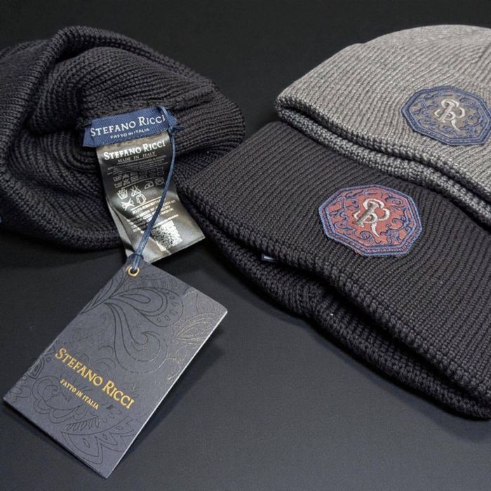Шапка Stefano Ricci чоловіча бавовняна шапка стефано річчі чоловіча