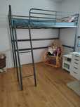 Łóżko piętrowe Ikea Svärta + materac