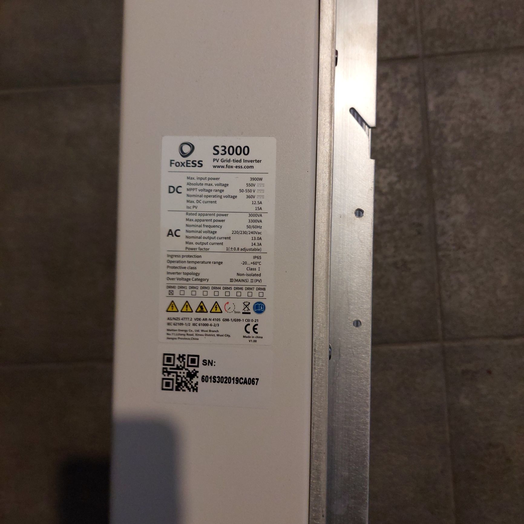 Falownik s3000 foxess jednorazowy