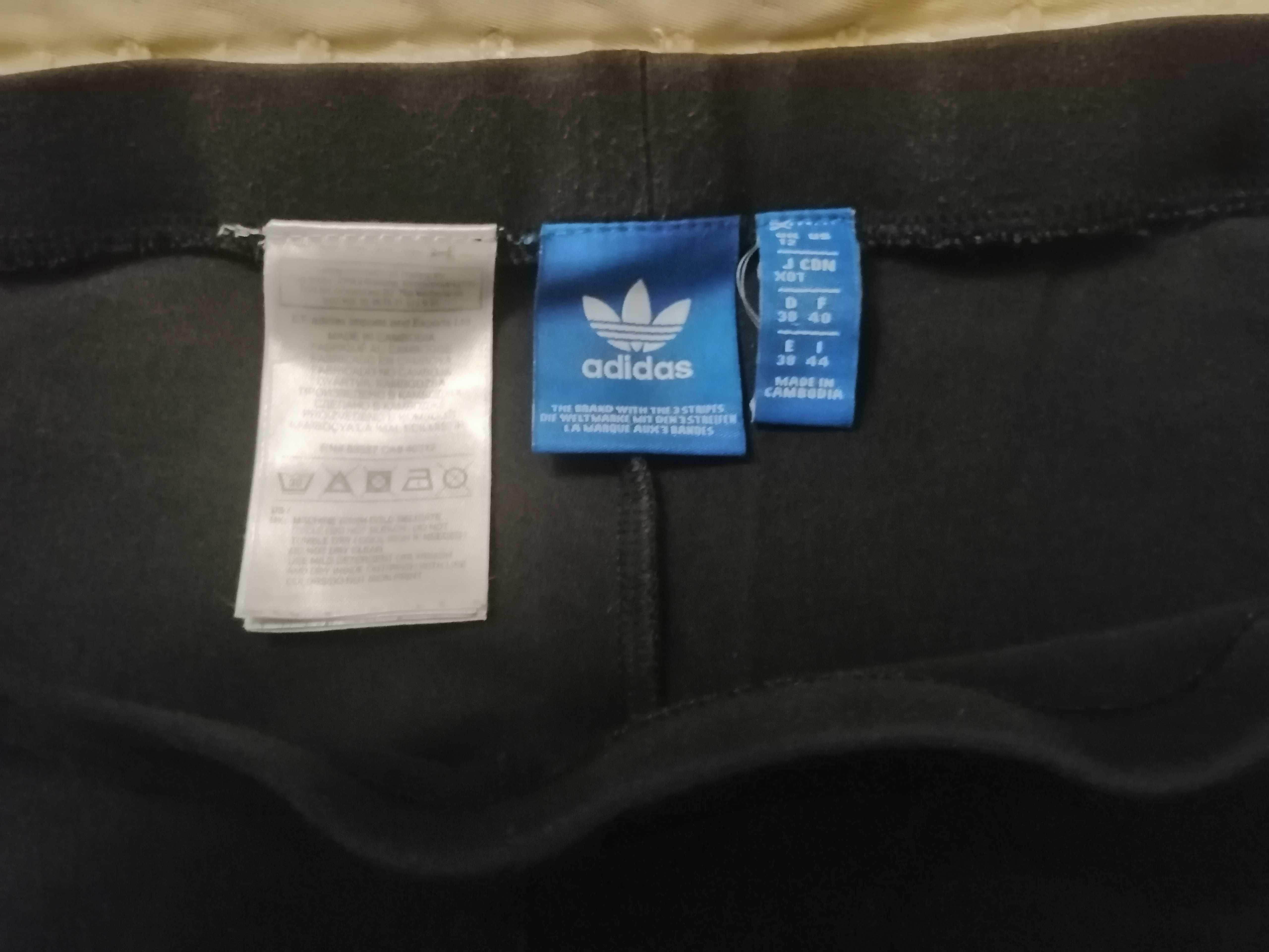 Adidas leginsy damskie S/M kolor czarny bawełna original