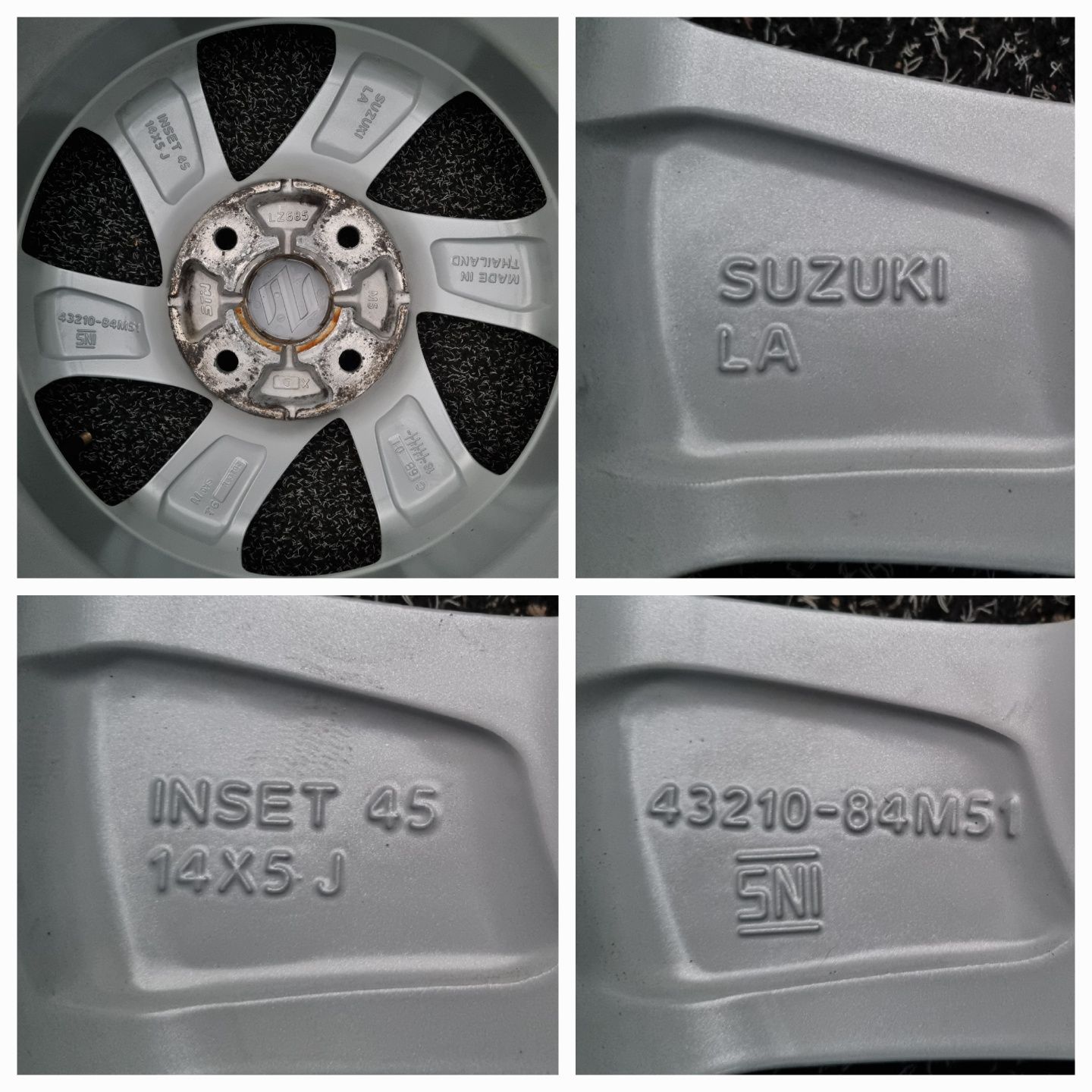Felgi Alu 14" Suzuki Celerio Splash Swift 4x100 Oryginalne