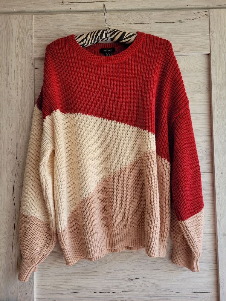 Sweter Nowe Look L Tricolor